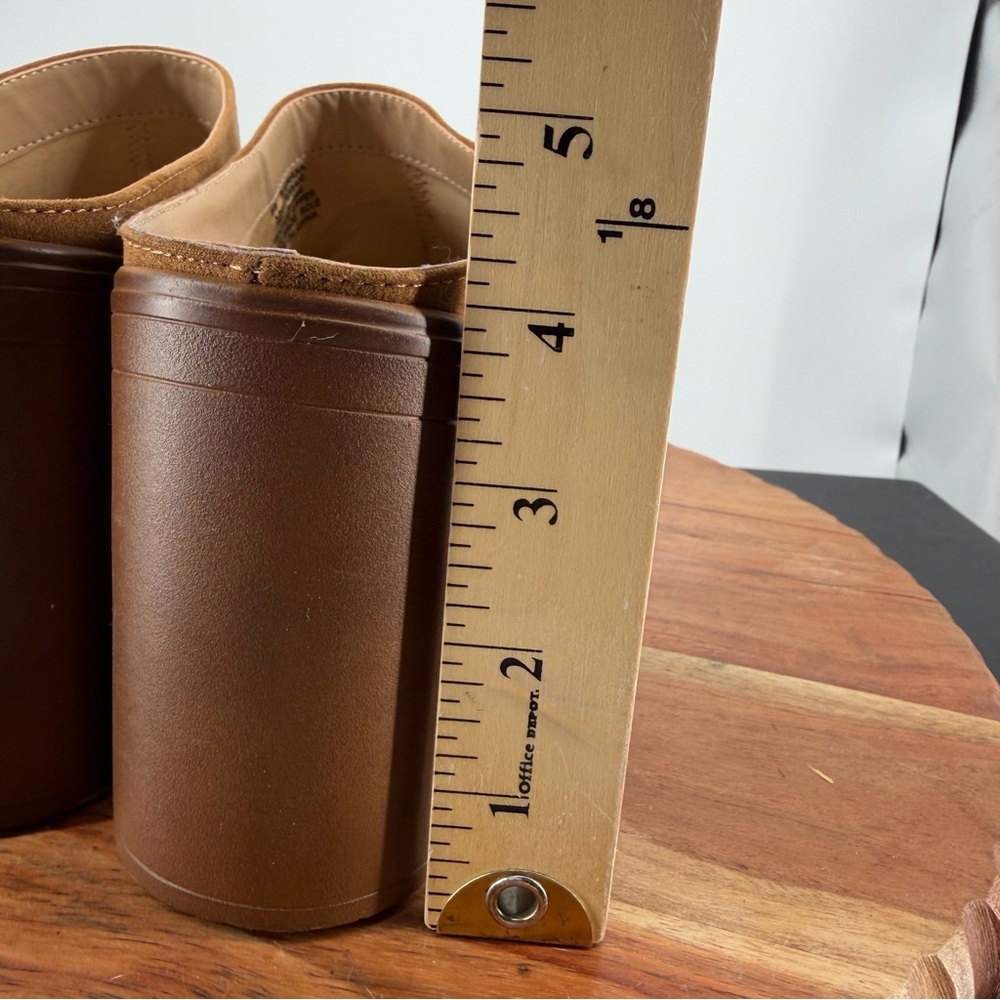 Sun + Stone Brown Suede Platform Mules - Picture 10 of 11